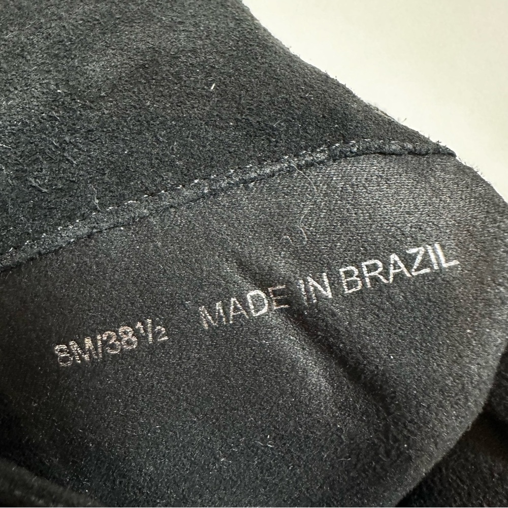 Lucky Brand Black Suede Knee High Heeled Autumn Tall Boots - Picture 9 of 13